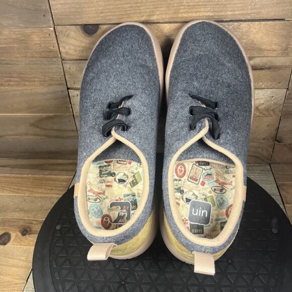 UIN Women's Size 9 Wool Segovia Gray Comfort Slip On Casual Walking Shoes - Picture 5 of 10